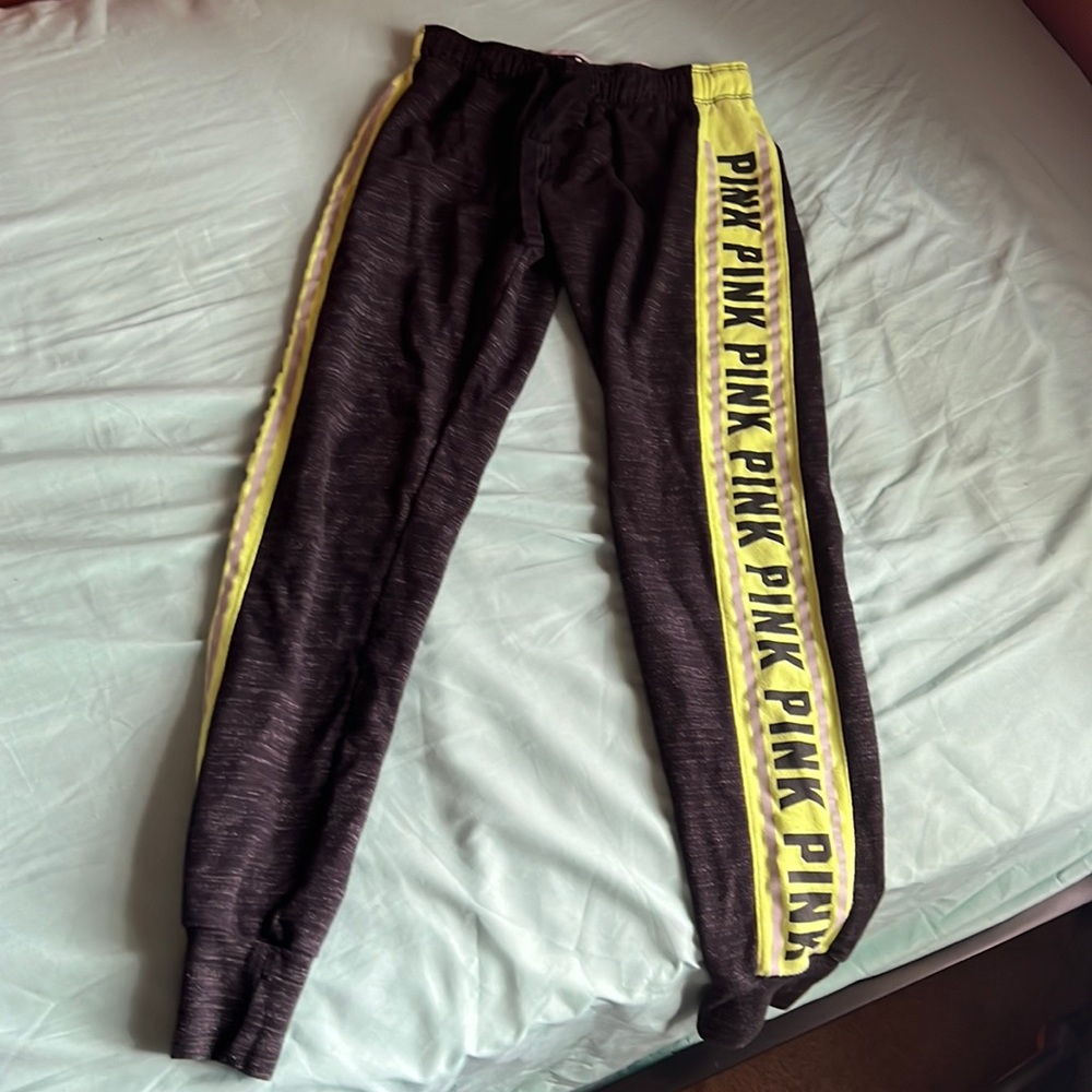 Pink branded sweatpants/ joggers